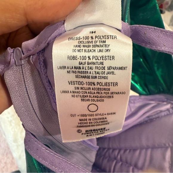 * NEW* Disney Halloween Costume Purple and Green Ariel Inspired - Picture 10 of 10